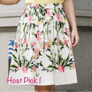 🌺🎊 Host Pick! Talbots Trellis Pleated Midi Floral Skirt